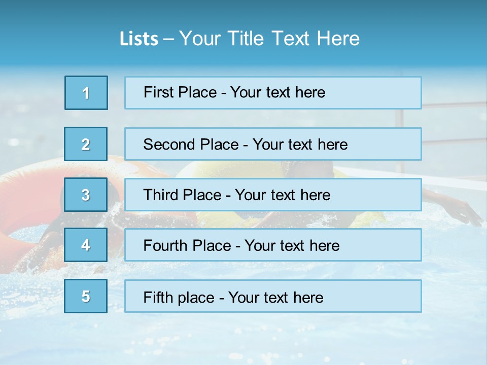 A Boy And A Girl Playing In A Swimming Pool PowerPoint Template