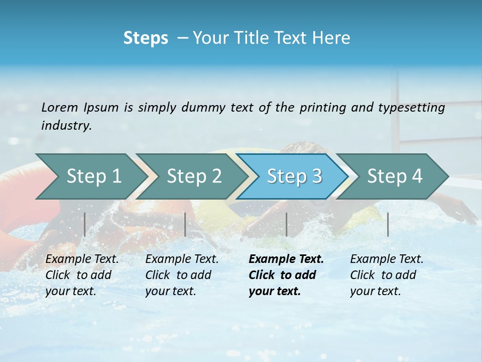 A Boy And A Girl Playing In A Swimming Pool PowerPoint Template