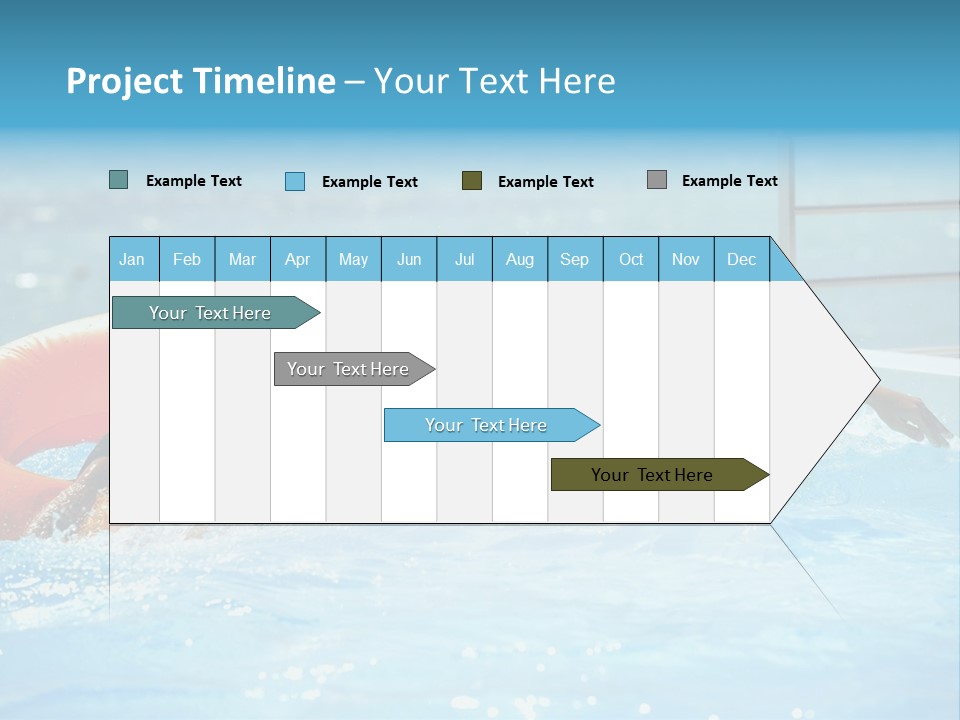 A Boy And A Girl Playing In A Swimming Pool PowerPoint Template