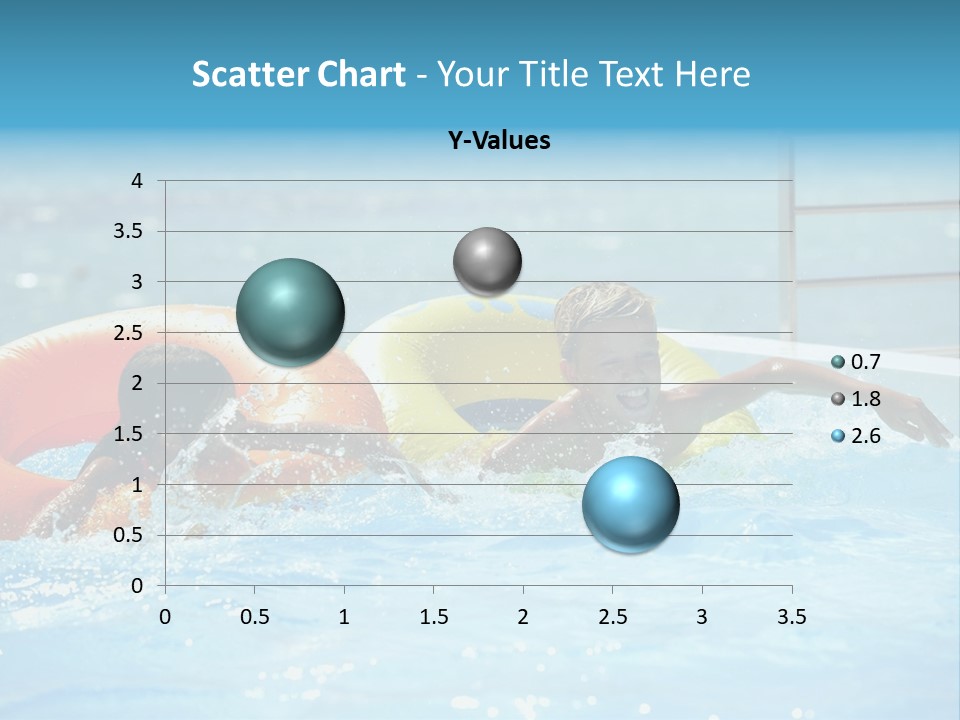 A Boy And A Girl Playing In A Swimming Pool PowerPoint Template