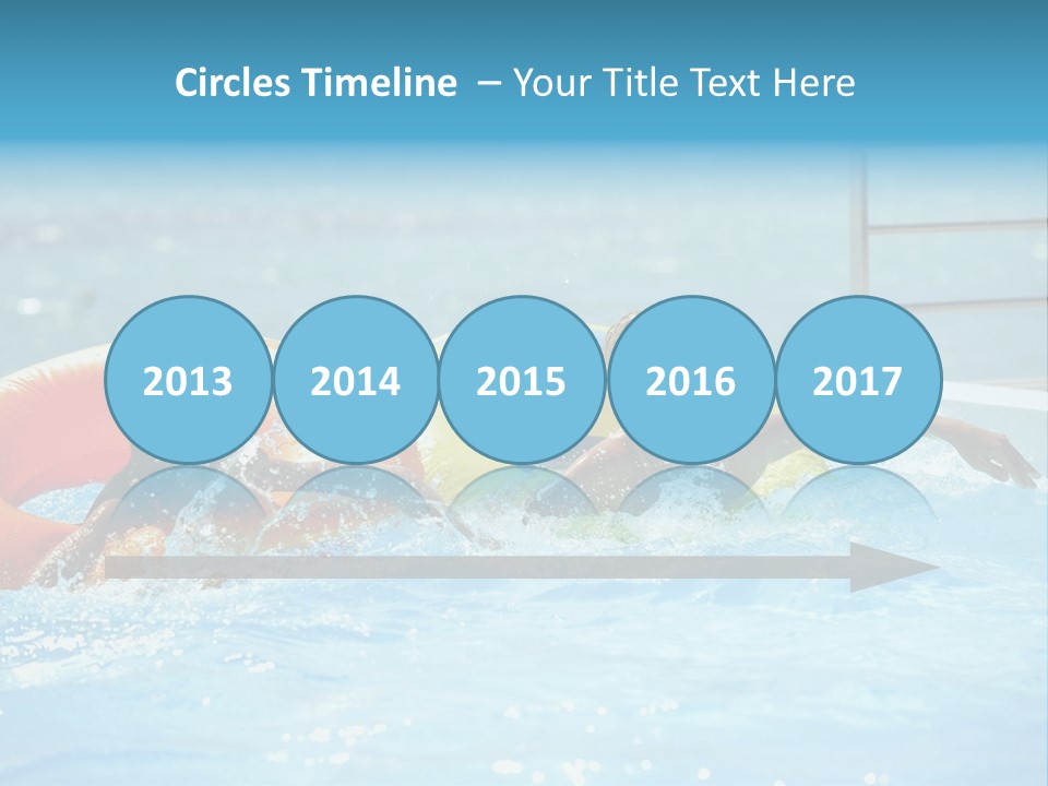 A Boy And A Girl Playing In A Swimming Pool PowerPoint Template