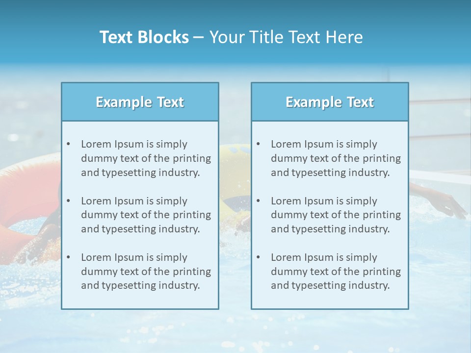 A Boy And A Girl Playing In A Swimming Pool PowerPoint Template