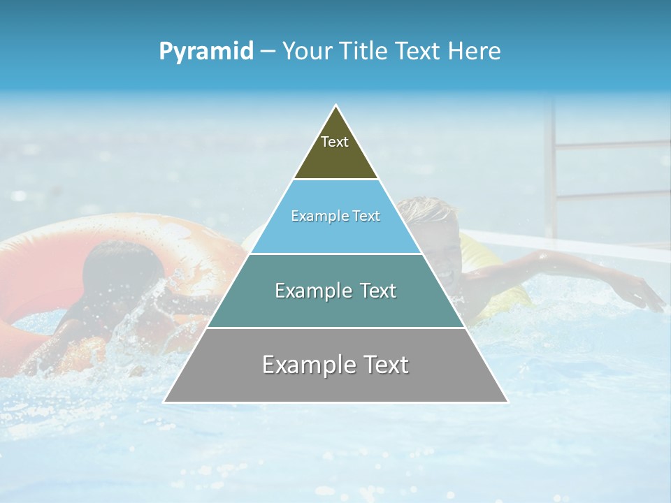 A Boy And A Girl Playing In A Swimming Pool PowerPoint Template