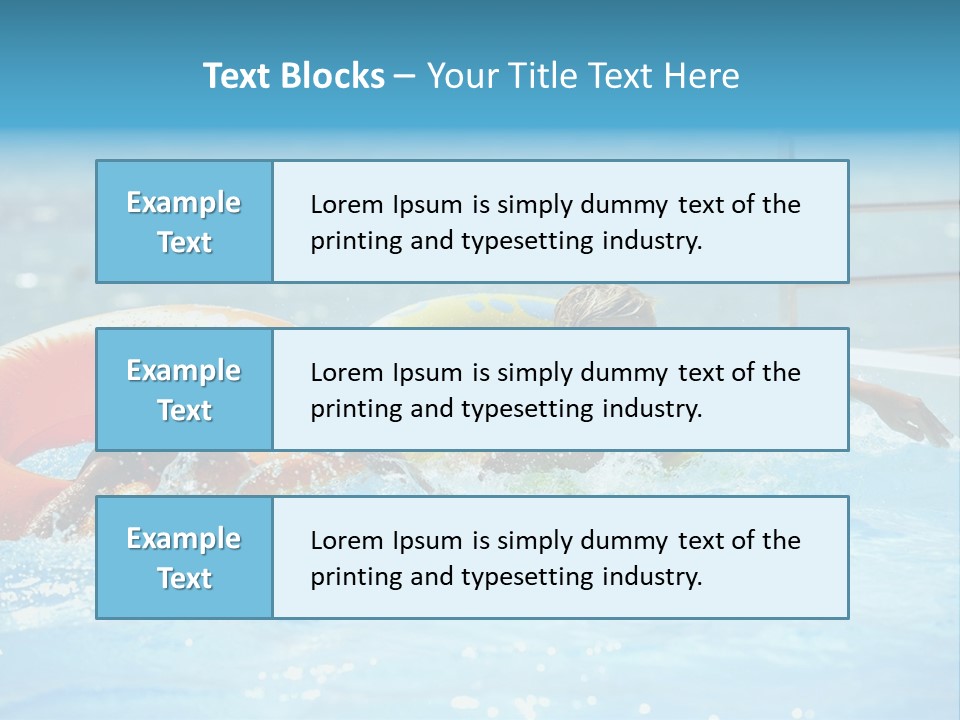 A Boy And A Girl Playing In A Swimming Pool PowerPoint Template