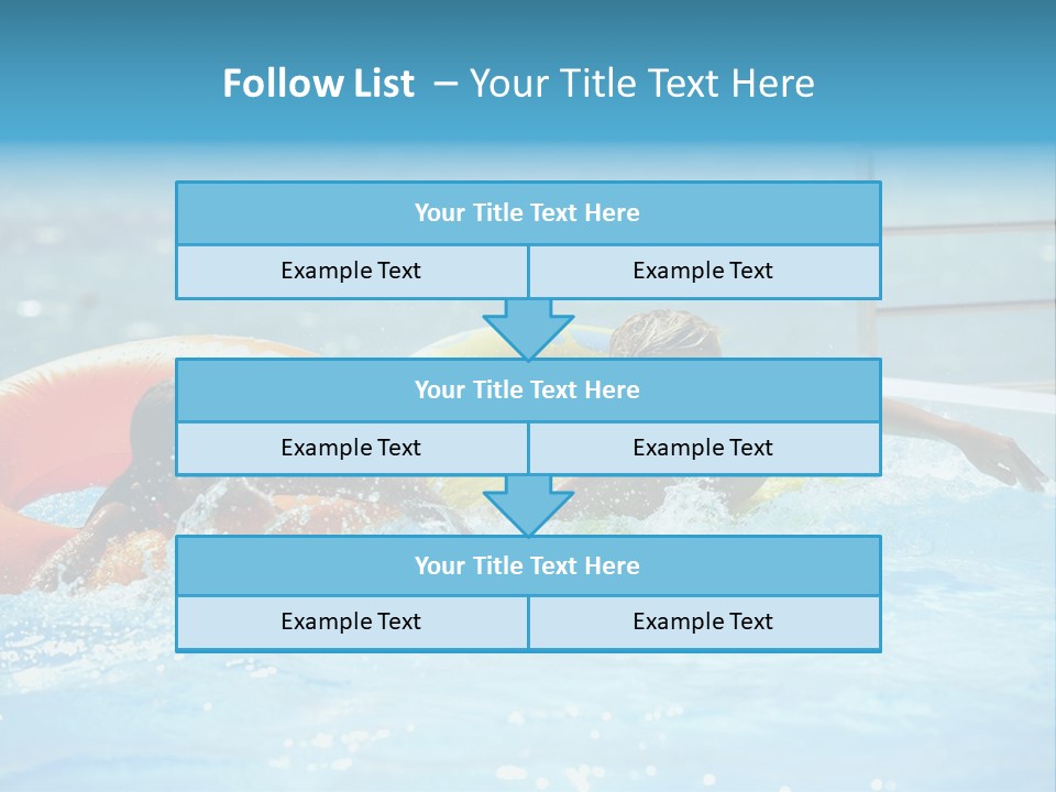 A Boy And A Girl Playing In A Swimming Pool PowerPoint Template