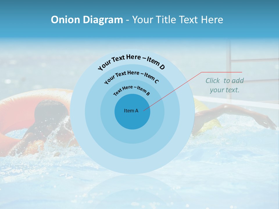 A Boy And A Girl Playing In A Swimming Pool PowerPoint Template