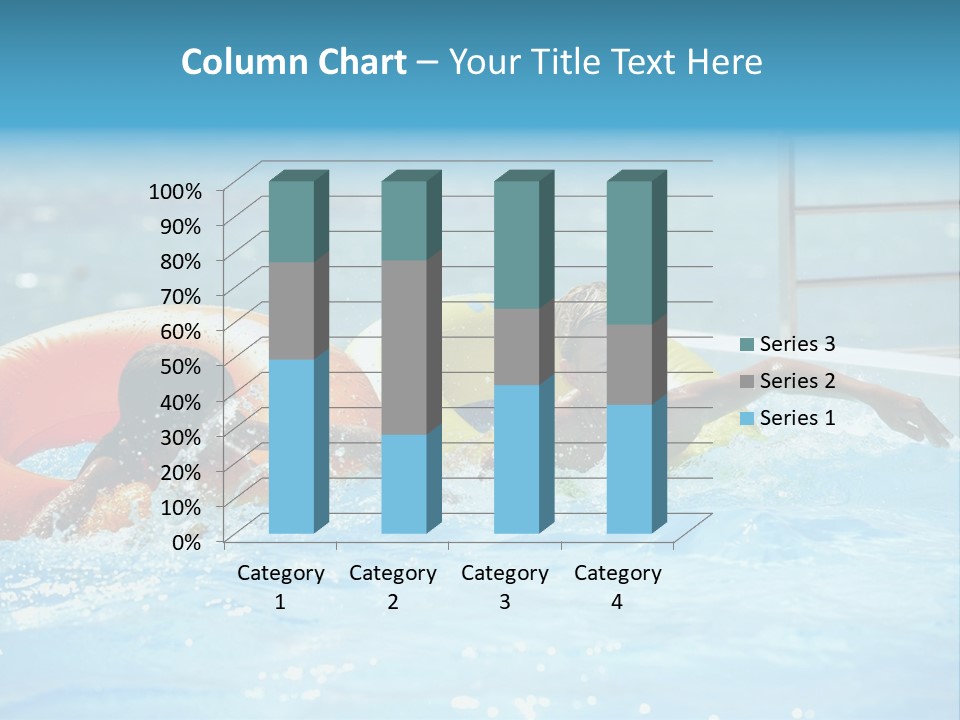 A Boy And A Girl Playing In A Swimming Pool PowerPoint Template