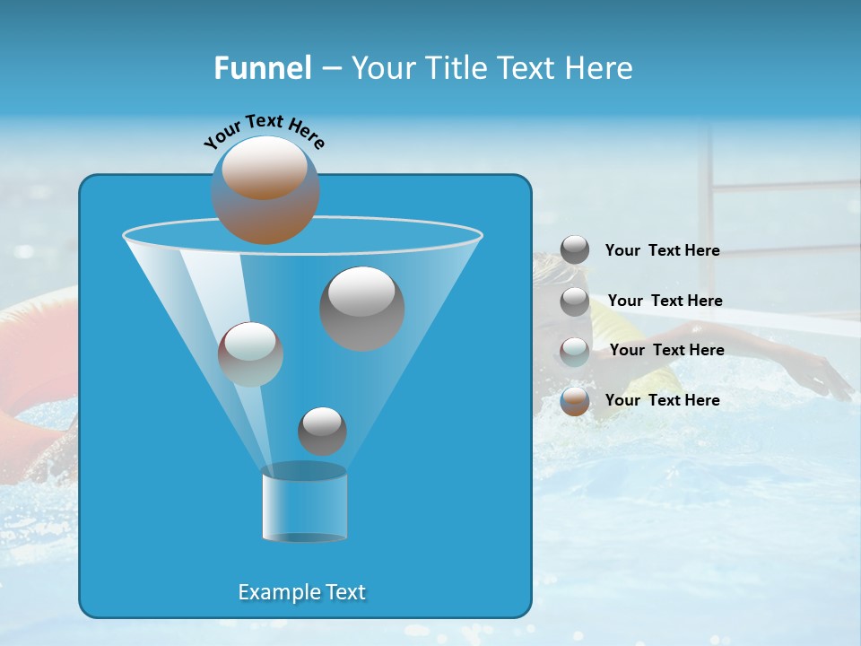 A Boy And A Girl Playing In A Swimming Pool PowerPoint Template