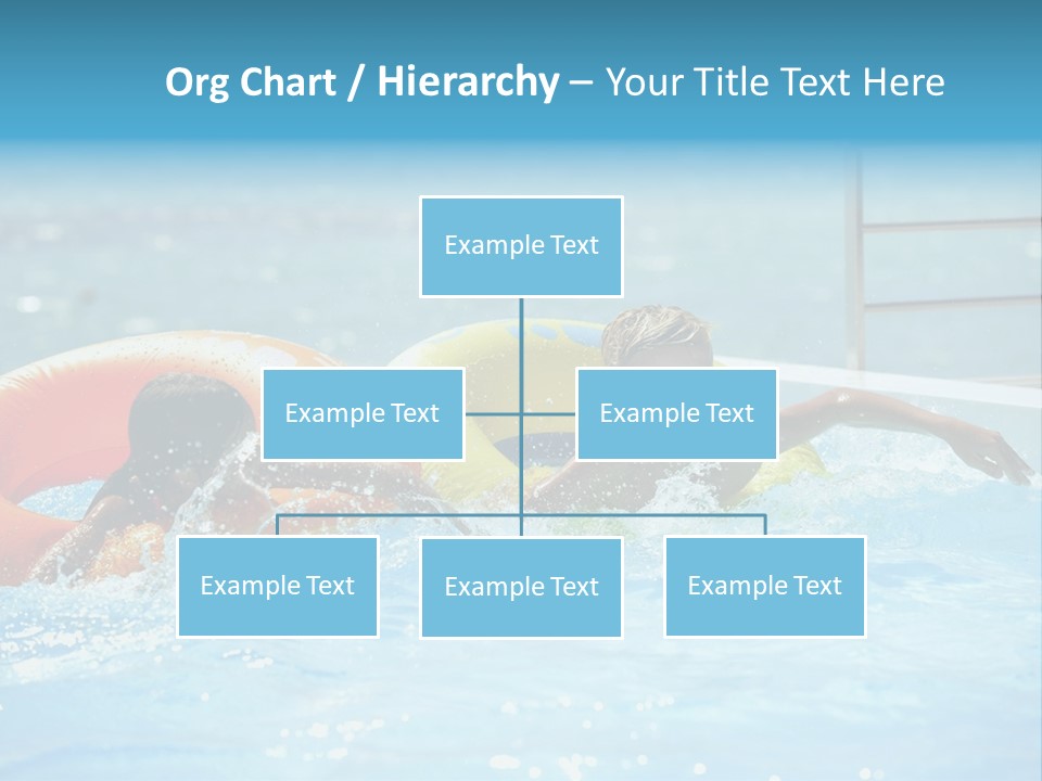 A Boy And A Girl Playing In A Swimming Pool PowerPoint Template