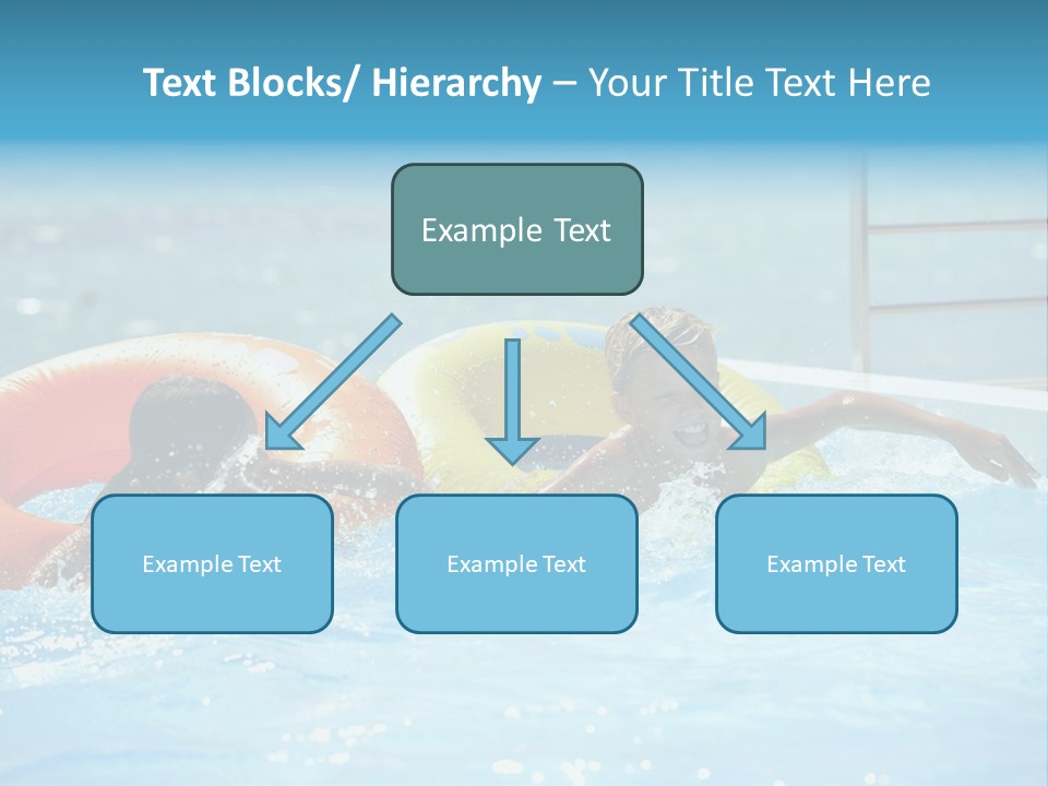 A Boy And A Girl Playing In A Swimming Pool PowerPoint Template