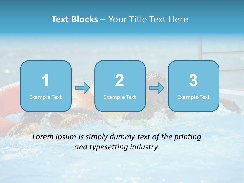 A Boy And A Girl Playing In A Swimming Pool PowerPoint Template