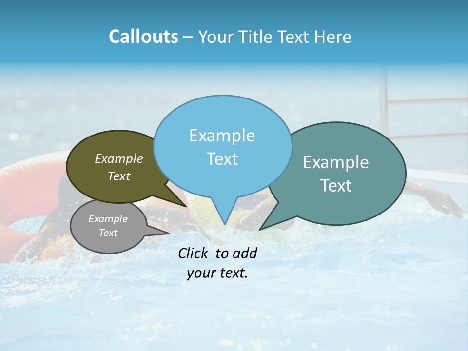 A Boy And A Girl Playing In A Swimming Pool PowerPoint Template