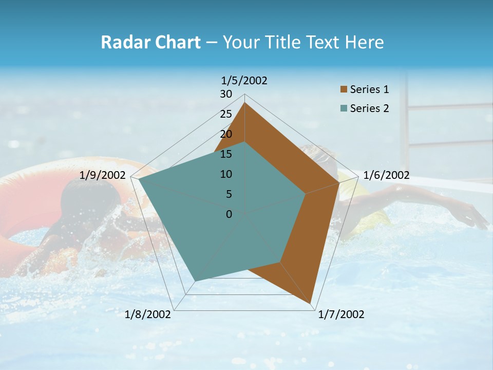 A Boy And A Girl Playing In A Swimming Pool PowerPoint Template