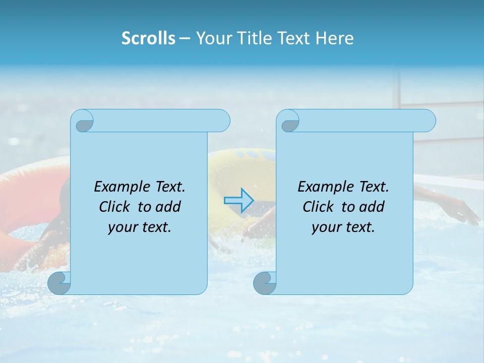 A Boy And A Girl Playing In A Swimming Pool PowerPoint Template