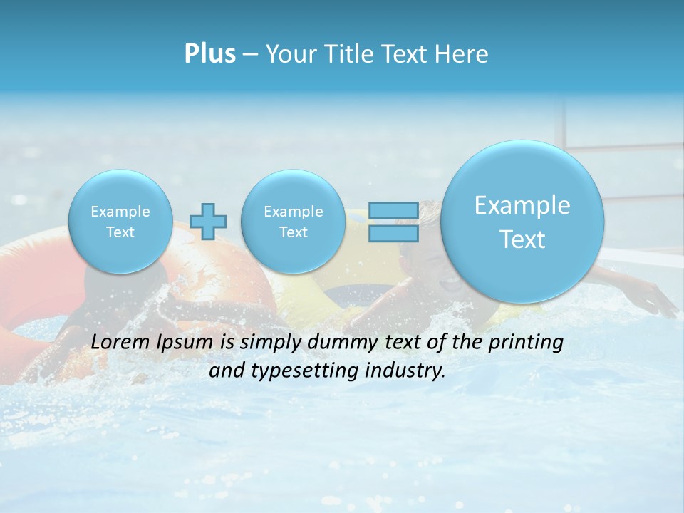 A Boy And A Girl Playing In A Swimming Pool PowerPoint Template