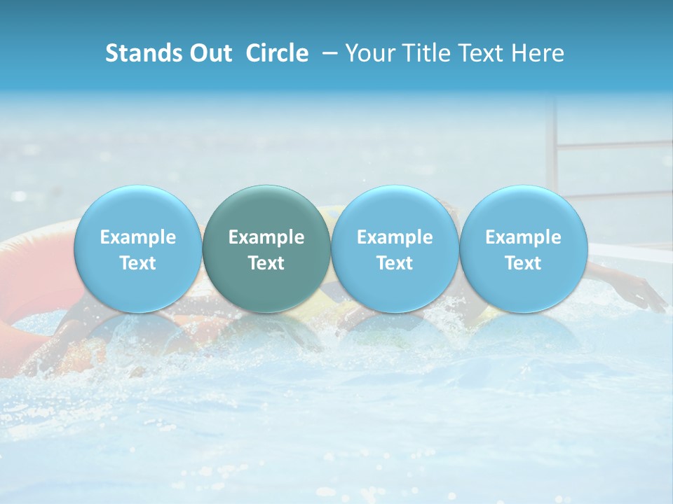 A Boy And A Girl Playing In A Swimming Pool PowerPoint Template