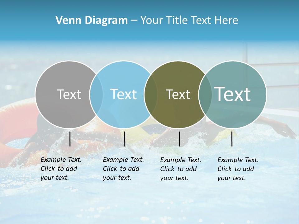 A Boy And A Girl Playing In A Swimming Pool PowerPoint Template