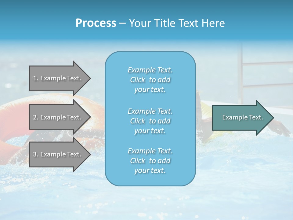 A Boy And A Girl Playing In A Swimming Pool PowerPoint Template
