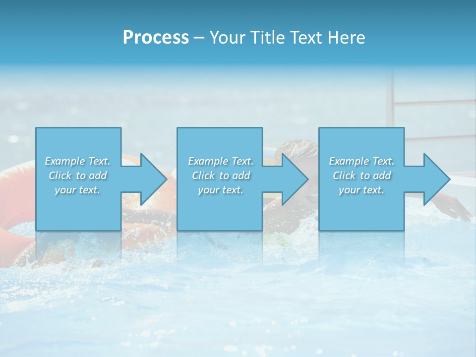 A Boy And A Girl Playing In A Swimming Pool PowerPoint Template