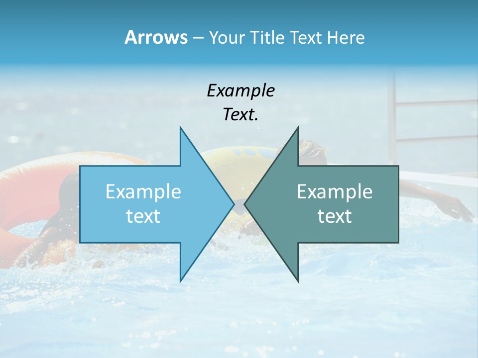 A Boy And A Girl Playing In A Swimming Pool PowerPoint Template