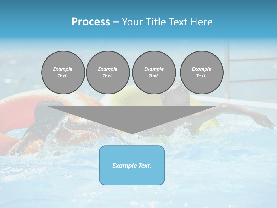 A Boy And A Girl Playing In A Swimming Pool PowerPoint Template