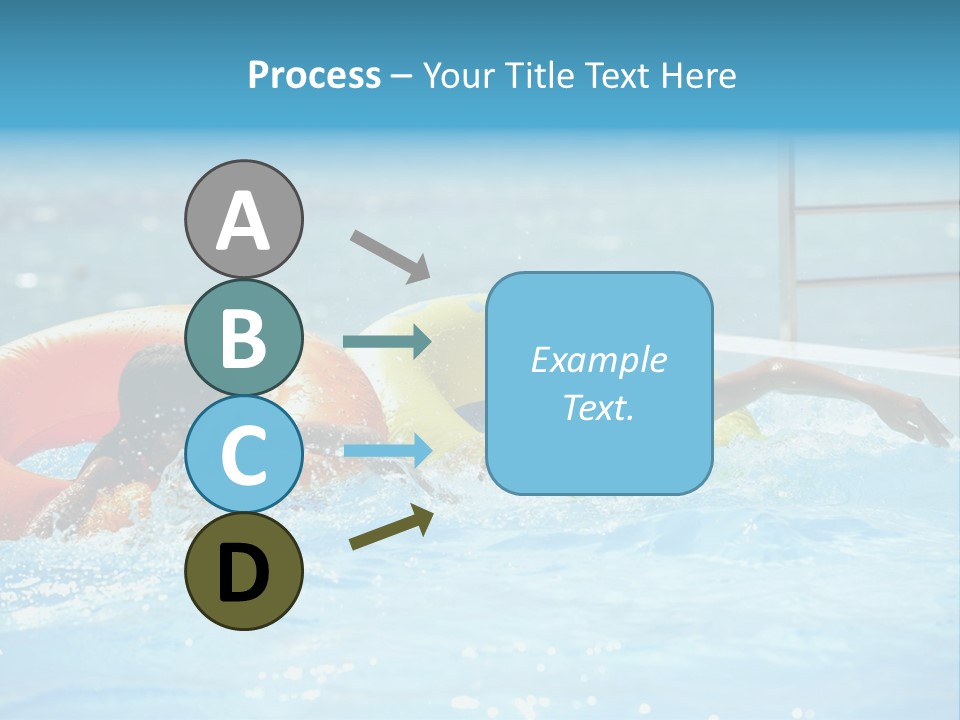 A Boy And A Girl Playing In A Swimming Pool PowerPoint Template