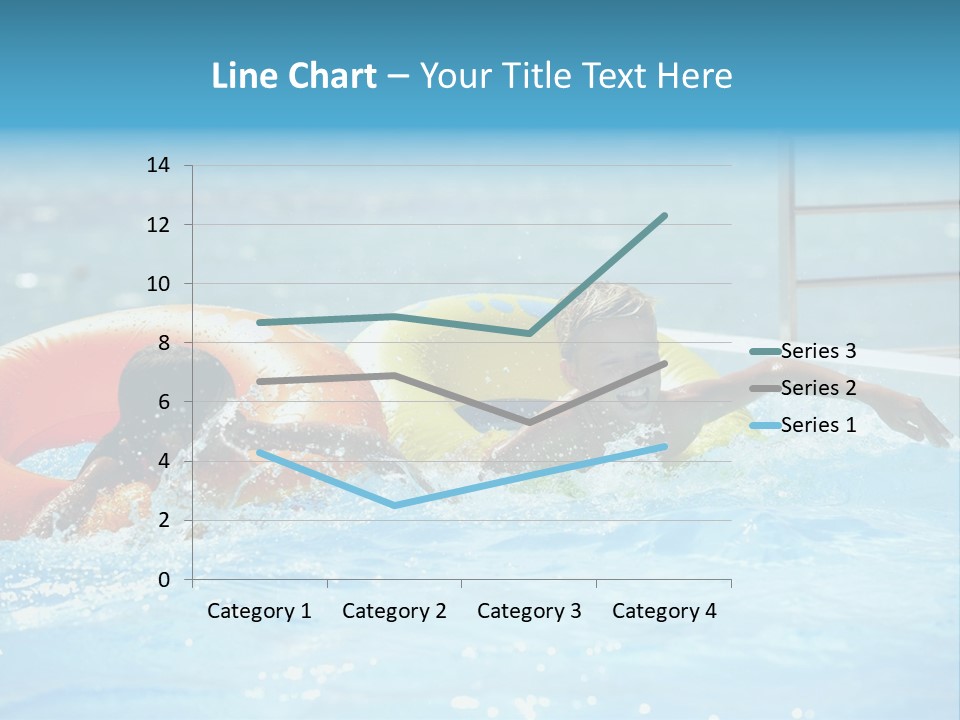 A Boy And A Girl Playing In A Swimming Pool PowerPoint Template