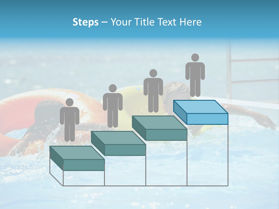 A Boy And A Girl Playing In A Swimming Pool PowerPoint Template