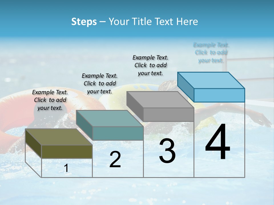 A Boy And A Girl Playing In A Swimming Pool PowerPoint Template