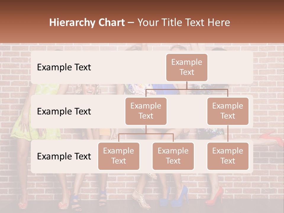 A Group Of Women Standing Next To A Brick Wall PowerPoint Template