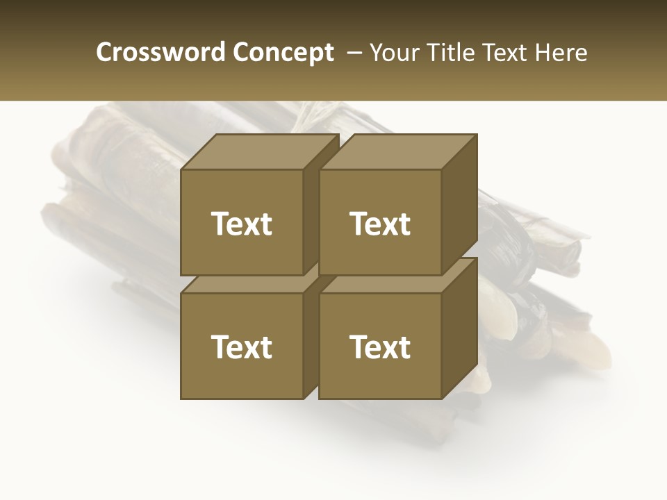 A Bunch Of Bamboo Sticks Tied Up To A White Background PowerPoint Template