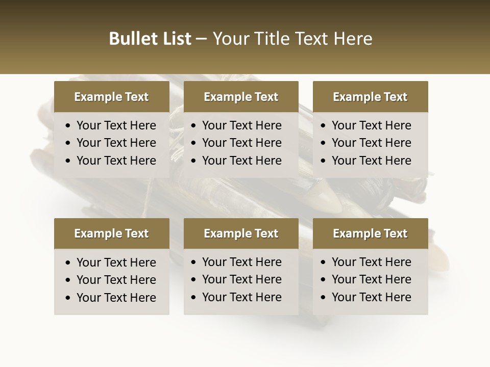 A Bunch Of Bamboo Sticks Tied Up To A White Background PowerPoint Template