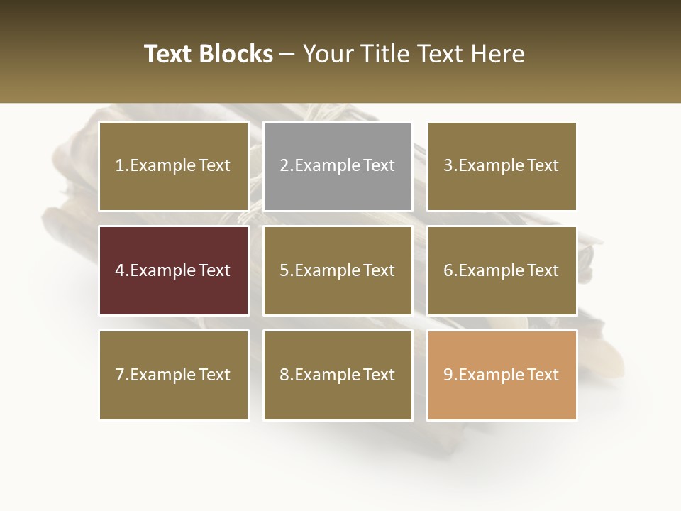 A Bunch Of Bamboo Sticks Tied Up To A White Background PowerPoint Template