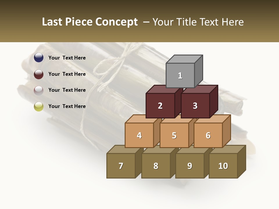 A Bunch Of Bamboo Sticks Tied Up To A White Background PowerPoint Template