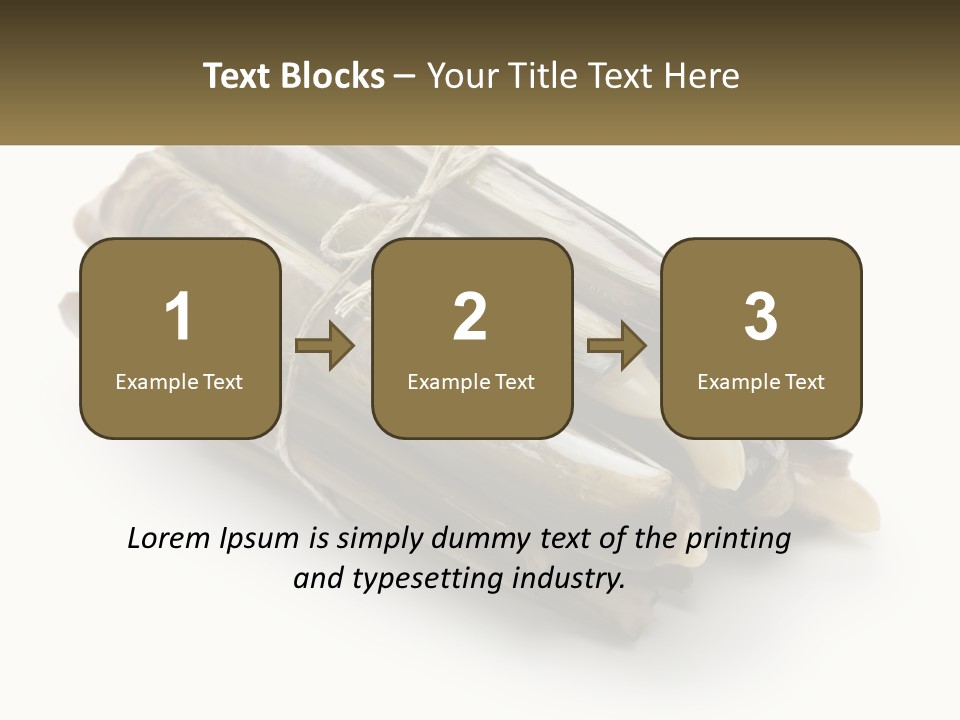 A Bunch Of Bamboo Sticks Tied Up To A White Background PowerPoint Template