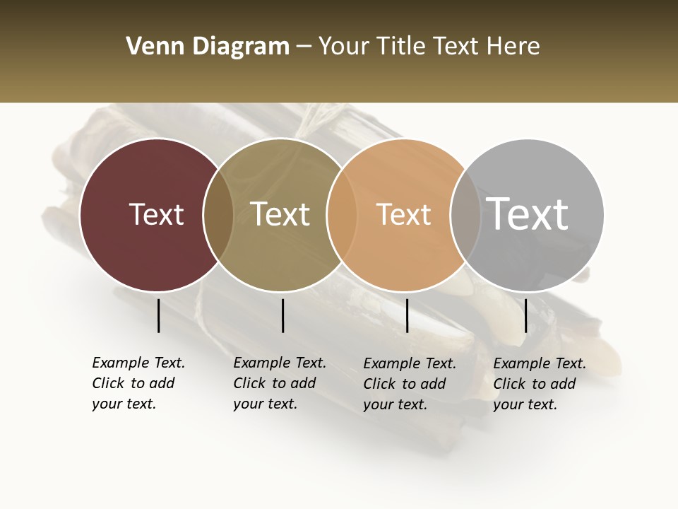 A Bunch Of Bamboo Sticks Tied Up To A White Background PowerPoint Template