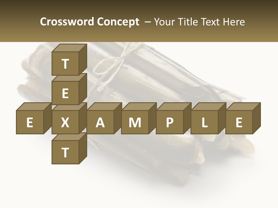 A Bunch Of Bamboo Sticks Tied Up To A White Background PowerPoint Template