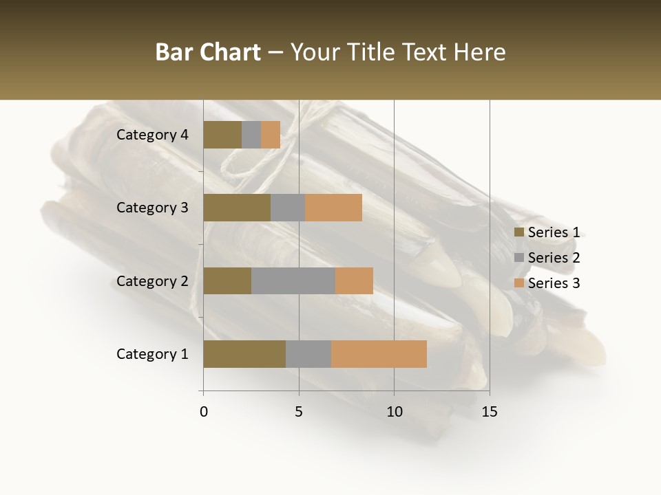 A Bunch Of Bamboo Sticks Tied Up To A White Background PowerPoint Template
