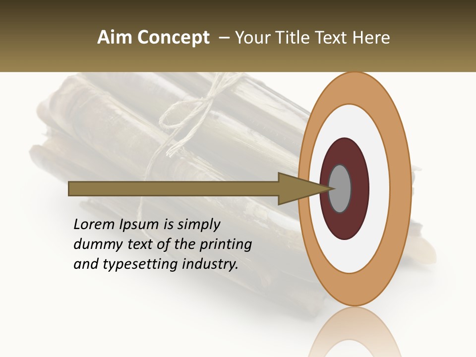 A Bunch Of Bamboo Sticks Tied Up To A White Background PowerPoint Template