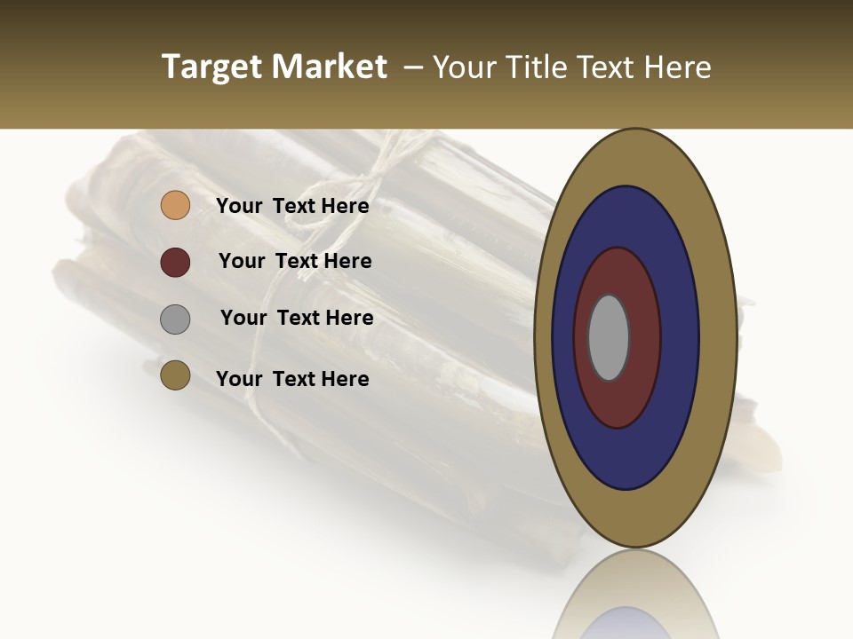 A Bunch Of Bamboo Sticks Tied Up To A White Background PowerPoint Template