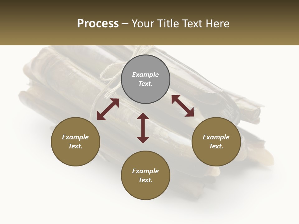 A Bunch Of Bamboo Sticks Tied Up To A White Background PowerPoint Template