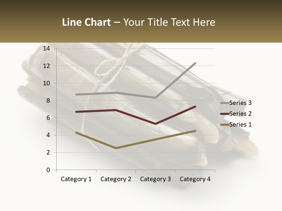 A Bunch Of Bamboo Sticks Tied Up To A White Background PowerPoint Template