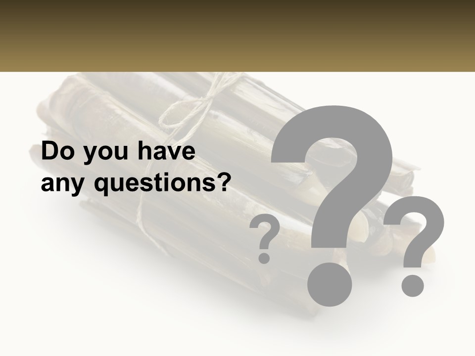 A Bunch Of Bamboo Sticks Tied Up To A White Background PowerPoint Template