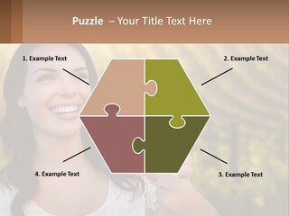 A Woman Holding A Glass Of Wine In Front Of A Vineyard PowerPoint Template