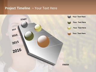 A Woman Holding A Glass Of Wine In Front Of A Vineyard PowerPoint Template