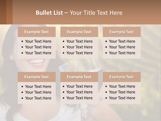 A Woman Holding A Glass Of Wine In Front Of A Vineyard PowerPoint Template