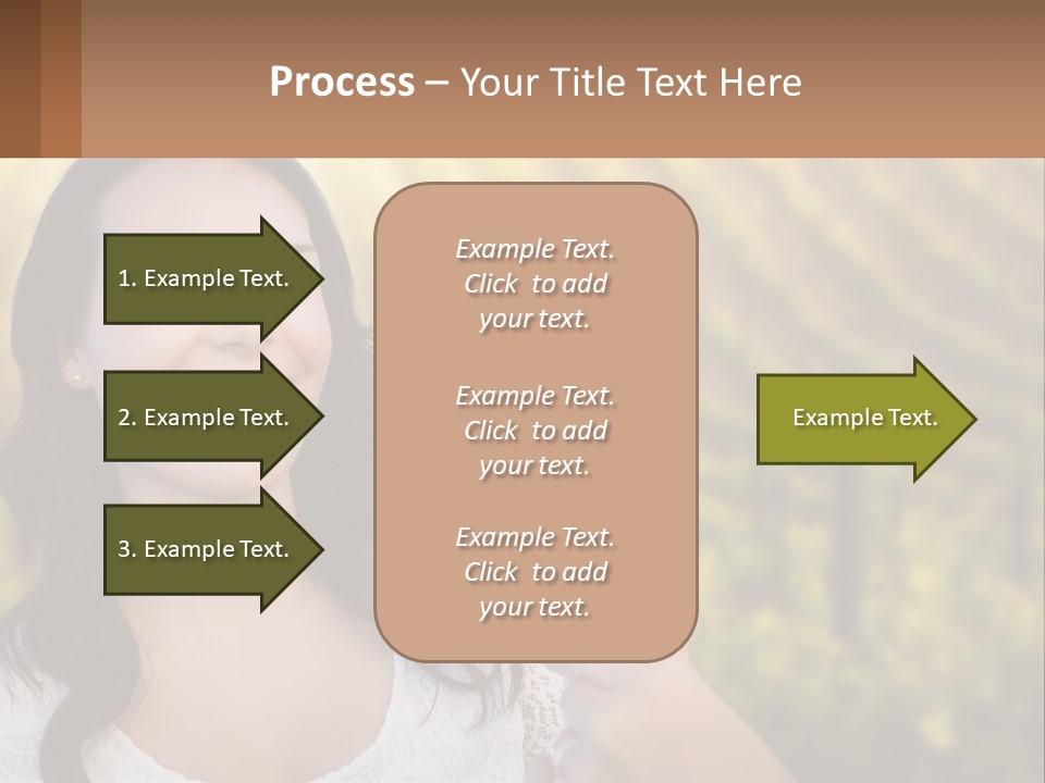 A Woman Holding A Glass Of Wine In Front Of A Vineyard PowerPoint Template