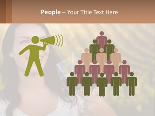 A Woman Holding A Glass Of Wine In Front Of A Vineyard PowerPoint Template