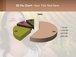 A Woman Holding A Glass Of Wine In Front Of A Vineyard PowerPoint Template