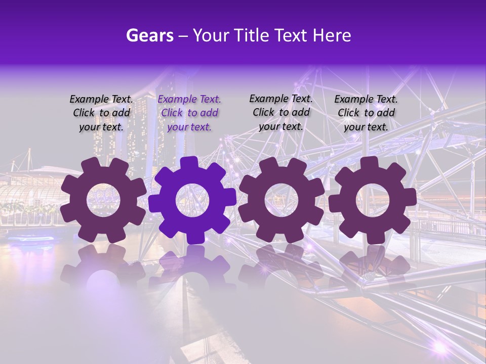 A Bridge That Is Over A Body Of Water PowerPoint Template